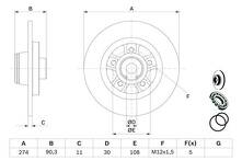 Тормозной диск Bosch  0 986 479 015