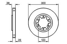 Тормозной диск Bosch 0 986 479 031 для Nissan Pathfinder 2 пок. / R50