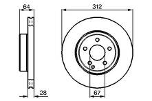 Тормозной диск Bosch  0 986 479 040