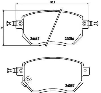 Brembo P 56 051 <span>тормозные колодки передние</span>
