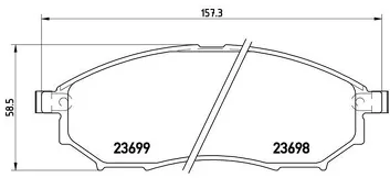 Brembo P 56 058 <span>тормозные колодки передние</span>