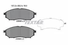 Передние тормозные колодки Textar 2369801 для Nissan Murano 2 пок. / Z51 / рестайлинг