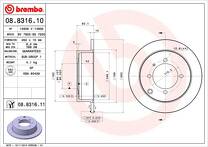 Тормозной диск Brembo Prime Line  08.8316.11