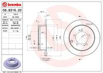 Тормозной диск Brembo Prime Line  08.8316.20