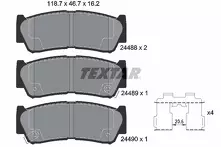 Задние тормозные колодки Textar Q+  2448801