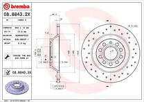Тормозной диск Brembo Xtra Line 08.8843.2X для Audi A6 C6 / седан / рестайлинг