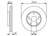 Тормозной диск Bosch  0 986 479 S16