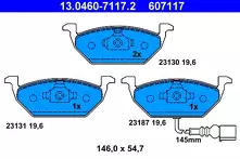 Передние тормозные колодки ATE  13.0460-7117.2