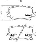 Задние тормозные колодки Brembo  P 28 038