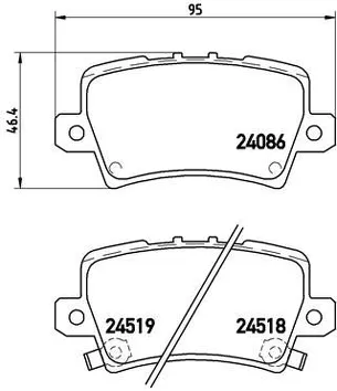Brembo P 28 038 <span>тормозные колодки задние</span>