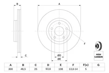 Bosch 0 986 479 171 <span>тормозной диск вентилируемый</span>
