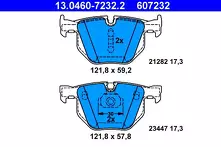 Задние тормозные колодки ATE 13.0460-7232.2 для BMW X5 F15