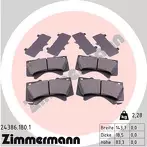 Передние тормозные колодки Zimmermann  24386.180.1