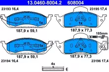 Передние тормозные колодки ATE  13.0460-8004.2