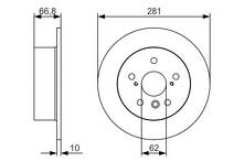 Тормозной диск Bosch 0 986 479 R06 для Toyota Camry XV40 / рестайлинг