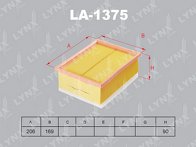 Воздушный фильтр Lynx  LA-1375