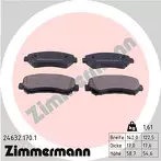 Передние тормозные колодки Zimmermann 24632.170.1 для Nissan X-Trail 2 пок. / T31 / рестайлинг