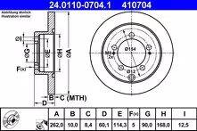 Тормозной диск ATE  24.0110-0704.1