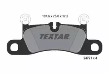 Задние тормозные колодки Textar 2472101 для Volkswagen Touareg 2 пок. / рестайлинг