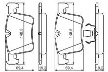 Передние тормозные колодки Bosch  0 986 494 487
