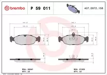 Передние тормозные колодки Brembo  P 59 011