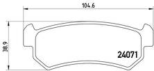 Задние тормозные колодки Brembo  P 10 001
