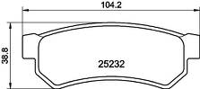 Задние тормозные колодки Hella Pagid  8DB 355 019-591