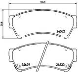 Передние тормозные колодки Brembo  P 49 039