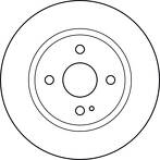Тормозной диск TRW DF4966 для Mazda 2 DE, DH / рестайлинг