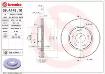 Тормозной диск Brembo Prime Line  09.A148.11