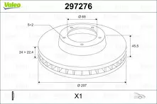 Тормозной диск Valeo  297276