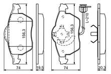 Передние тормозные колодки Bosch 0 986 494 050 для Audi A4 B5 / седан / рестайлинг