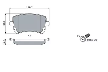 Bosch 0 986 494 303 <span>тормозные колодки задние</span>