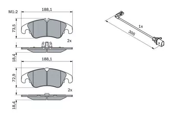 Bosch 0 986 494 259 <span>тормозные колодки передние</span>