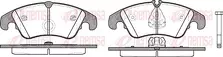 Передние тормозные колодки Remsa  1304.10