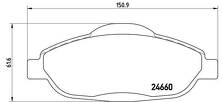 Передние тормозные колодки Brembo  P 61 101