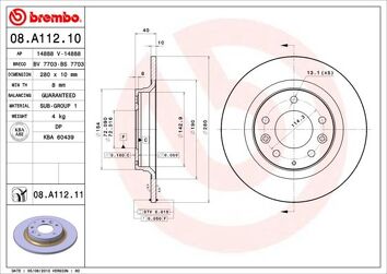 Brembo Prime Line 08.A112.11 <span>тормозной диск полный</span>