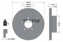 Тормозной диск Textar  92176105