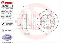 Тормозной диск Brembo Prime Line  08.A869.10