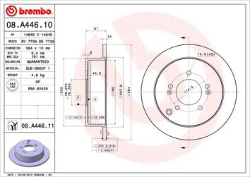 Brembo Prime Line 08.A446.11 <span>тормозной диск полный</span>