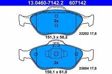 Передние тормозные колодки ATE  13.0460-7142.2