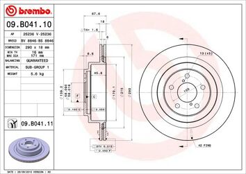 Brembo Prime Line 09.B041.11 <span>тормозной диск вентилируемый</span>