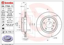 Тормозной диск Brembo Prime Line 09.7702.11 для BMW 3 серии E46 / кабриолет