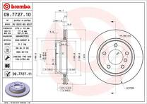 Тормозной диск Brembo Prime Line 09.7727.11 для BMW 3 серии E46 / кабриолет
