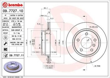 Brembo Prime Line 09.7727.11 <span>тормозной диск вентилируемый</span>