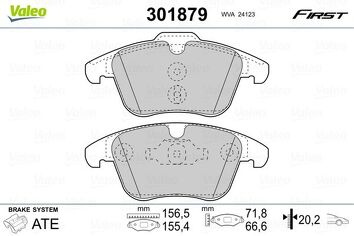 Valeo First 301879 <span>тормозные колодки передние</span>