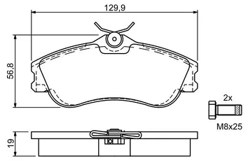 Bosch 0 986 424 583 <span>тормозные колодки передние</span>