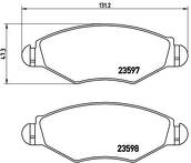 Передние тормозные колодки Brembo  P 61 063