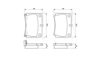 Bosch 0 986 424 711 <span>тормозные колодки задние</span>