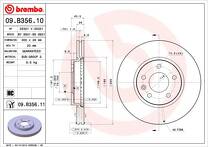 Тормозной диск Brembo Prime Line  09.B356.11